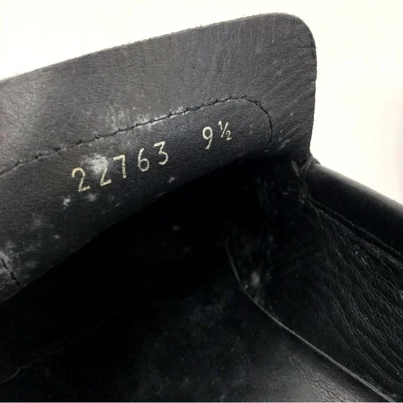 Gucci Men's Black Leather Loafers w/ Gold-Tone Horsebit Detail - Size 9.5 (+COA) - Picture 9 of 13